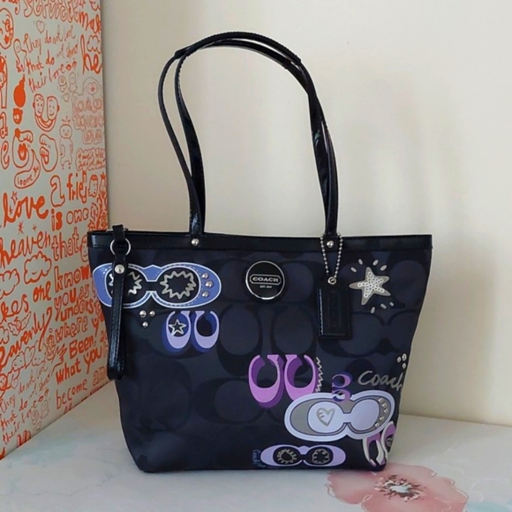 Coach canvas tote bag